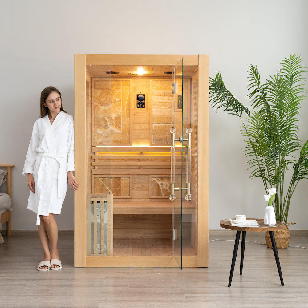 SAUNA EVOLUTION®  Indoor Steam Sauna Room Glass 01