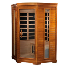 Load image into Gallery viewer, Golden Designs Dynamic "Heming" 2-Person Low EMF FAR Infrared Corner Sauna (DYN-6225-02)