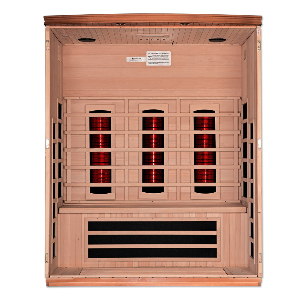 Golden Designs Dynamic "Lugano" 3-Person Full Spectrum Infrared Sauna (DYN-6336-03 FS)