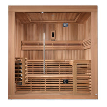 Load image into Gallery viewer, SAUNA EVOLUTION®  6 Person Indoor Double bench Steam Sauna Glass 18