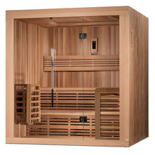 Load image into Gallery viewer, SAUNA EVOLUTION®  6 Person Indoor Double bench Steam Sauna Glass 18