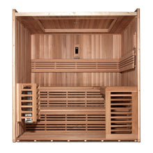 Load image into Gallery viewer, SAUNA EVOLUTION®  6 Person Indoor Double bench Steam Sauna Glass 18