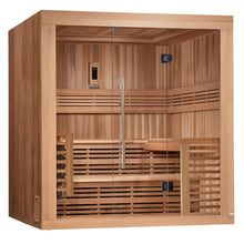 Load image into Gallery viewer, SAUNA EVOLUTION®  6 Person Indoor Double bench Steam Sauna Glass 18
