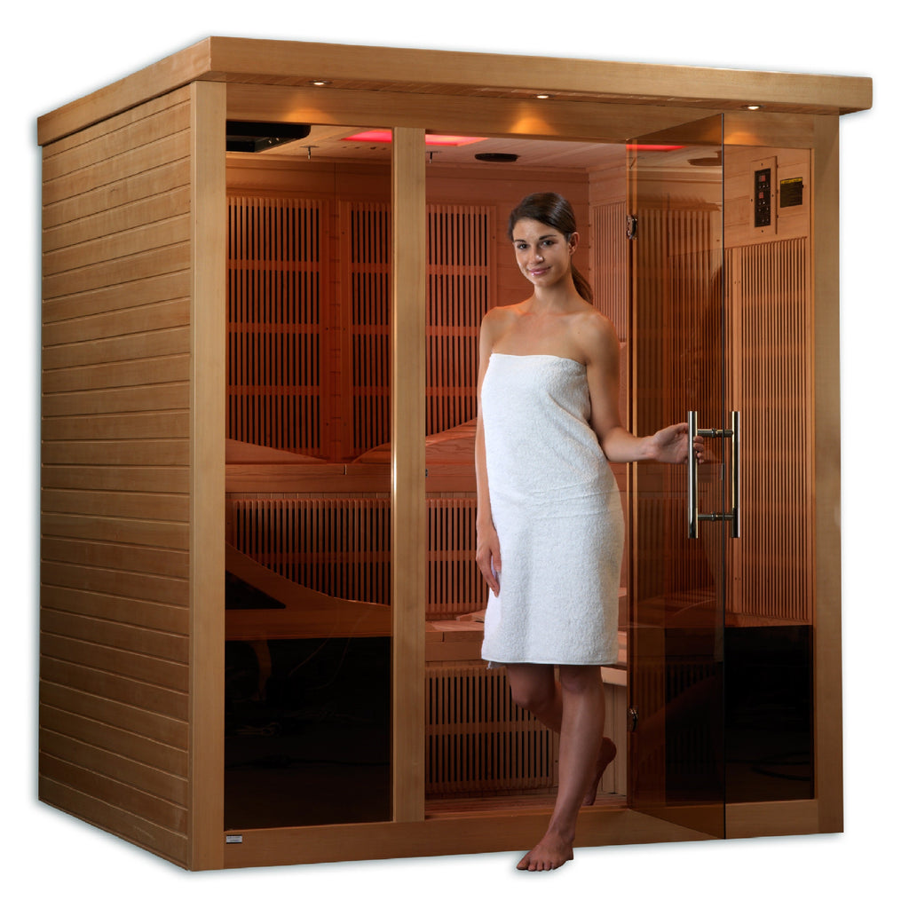 Golden Designs "Monaco" 6-Person Near Zero EMF FAR Infrared Sauna (GDI-6996-01 Elite)