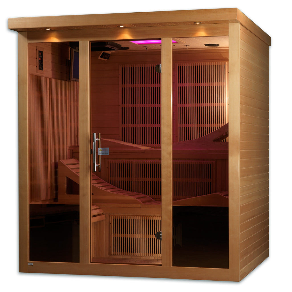 Golden Designs "Monaco" 6-Person Near Zero EMF FAR Infrared Sauna (GDI-6996-01 Elite)