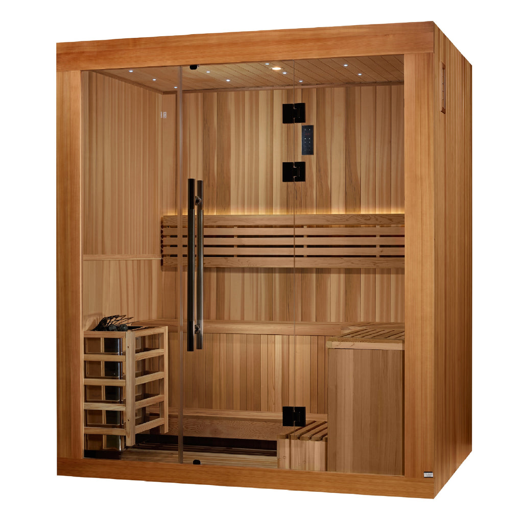 Golden Designs "Copenhagen" 3-Person Traditional Sauna (GDI-7389-02) – 2025 Updated Edition