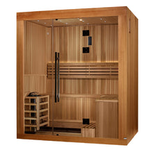 Load image into Gallery viewer, Golden Designs "Copenhagen" 3-Person Traditional Sauna (GDI-7389-02) – 2025 Updated Edition