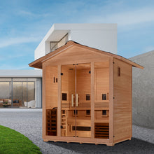 Load image into Gallery viewer, Golden Designs "Gargellen" 5-Person Hybrid Full Spectrum &amp; Traditional Outdoor Sauna (GDI-8125-01)