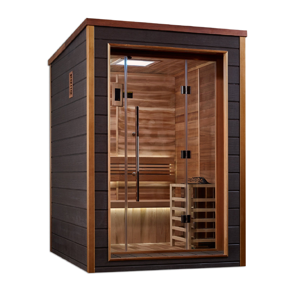 Golden Designs "Narvik" 2-Person Outdoor-Indoor Traditional Sauna (GDI-8202-01)