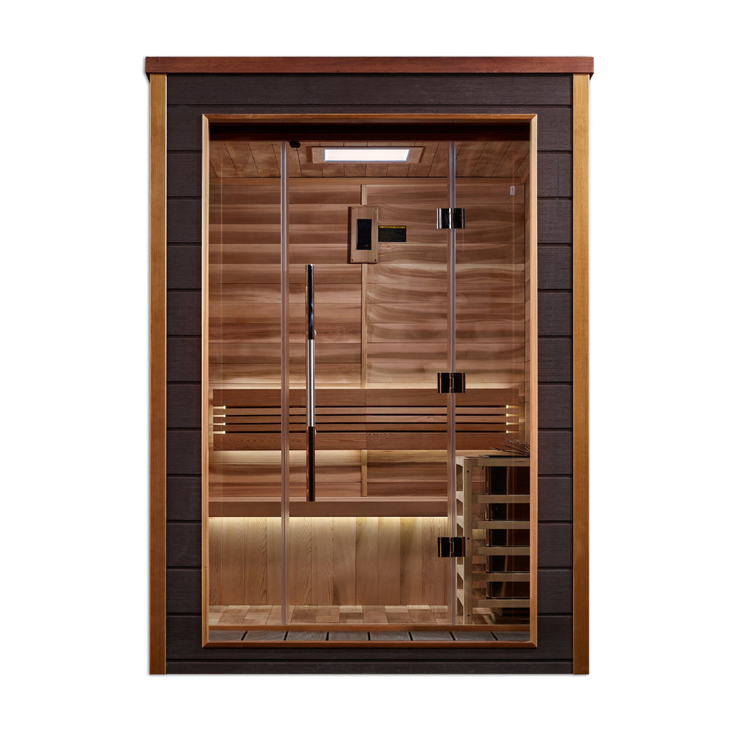Golden Designs "Narvik" 2-Person Outdoor-Indoor Traditional Sauna (GDI-8202-01)