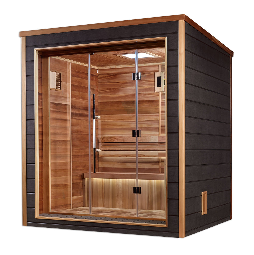 Golden Designs "Drammen" 3-Person Outdoor-Indoor Traditional Sauna (GDI-8203-01)
