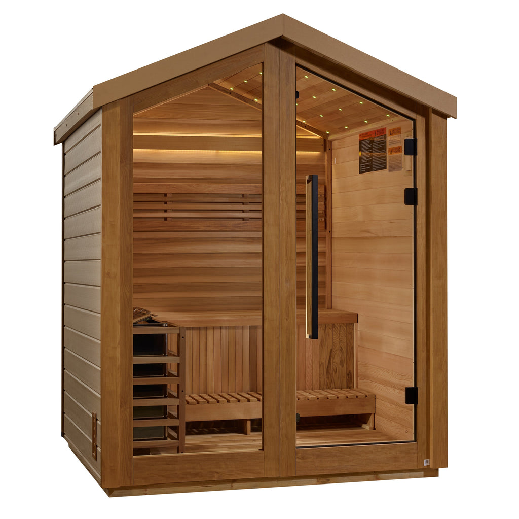 Golden Designs "Savonlinna" 3-Person Barn Outdoor Traditional Sauna (GDI-8503-01)
