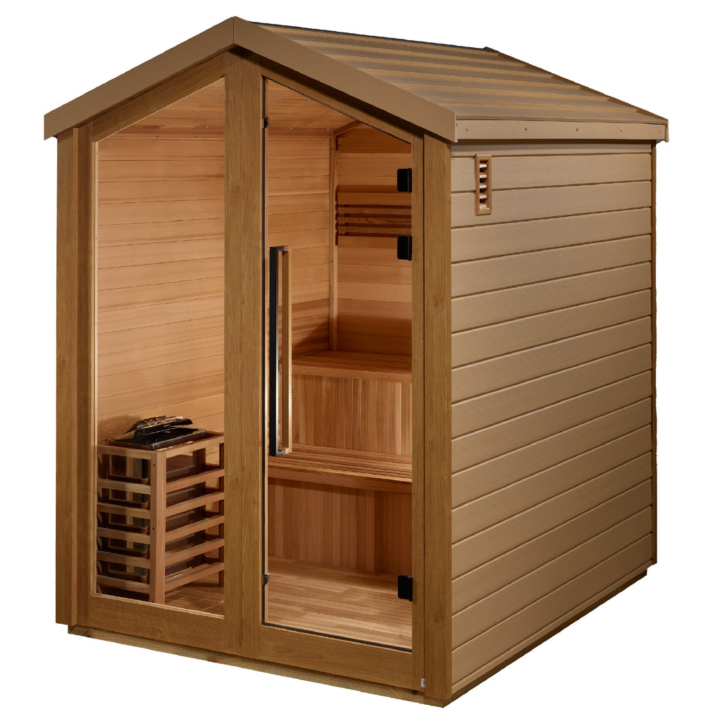 Golden Designs "Kaarina" 6-Person Barn Outdoor Traditional Sauna (GDI-8506-01)