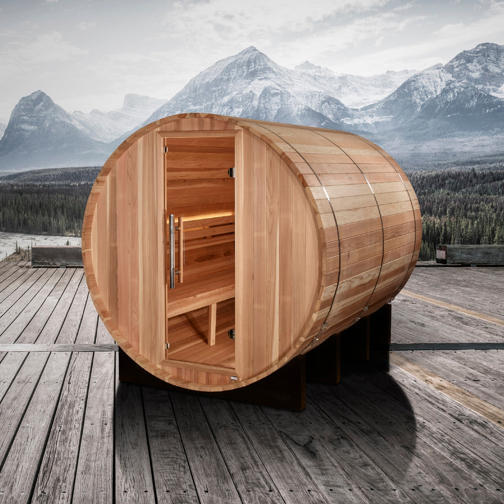 Golden Designs "Klosters" 6-Person Barrel Traditional Sauna (GDI-B006-01)