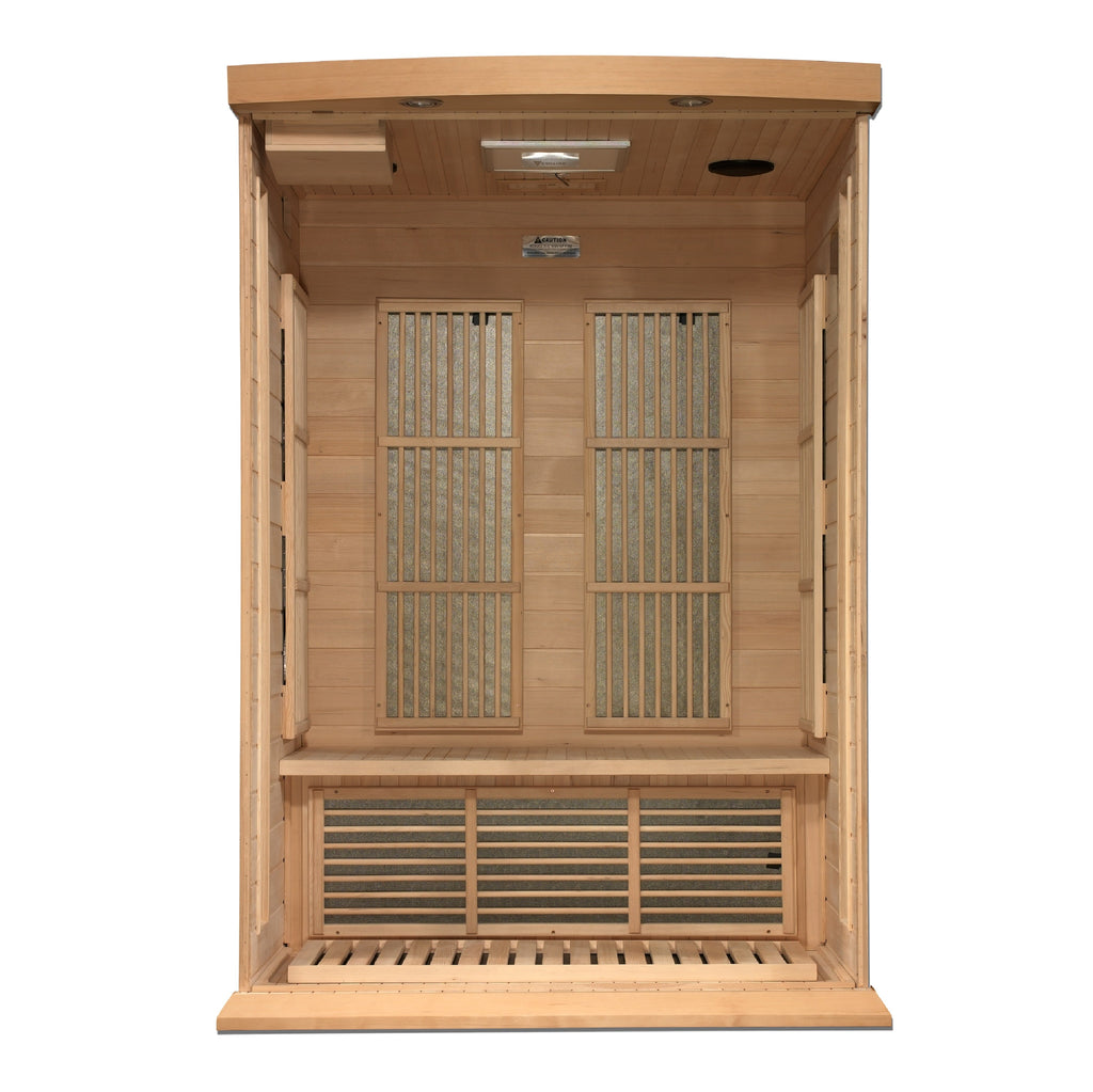 Golden Designs Maxxus 2-Person Near Zero EMF FAR Infrared Sauna (MX-K206-01-ZF HEM)