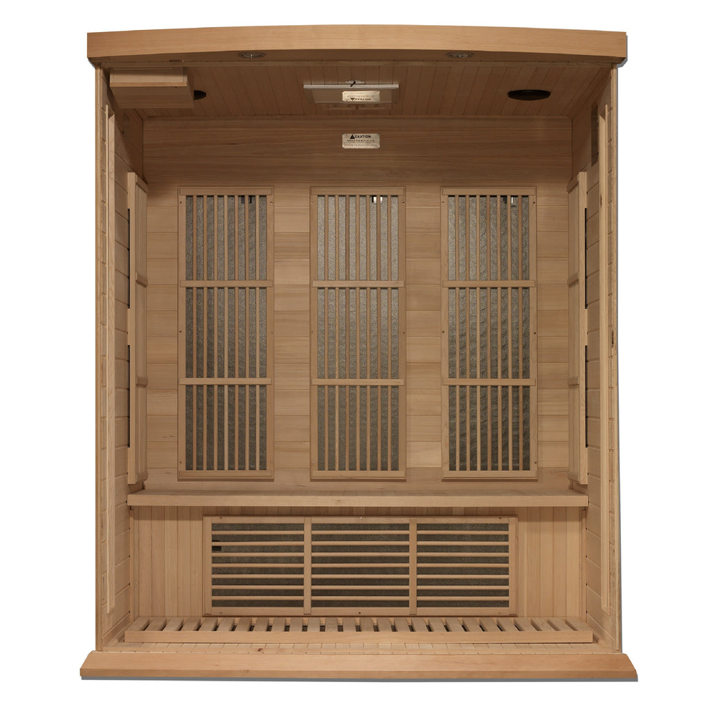 Golden Designs Maxxus 3-Person Near Zero EMF FAR Infrared Sauna (MX-K306-01-ZF HEM)