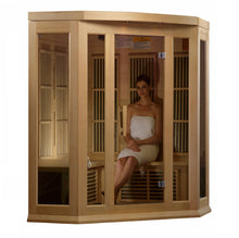 Load image into Gallery viewer, Golden Designs Maxxus 3-Person Low EMF FAR Infrared Corner Sauna (MX-K356-01)
