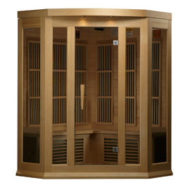 Golden Designs Maxxus 3-Person Low EMF FAR Infrared Corner Sauna (MX-K356-01)
