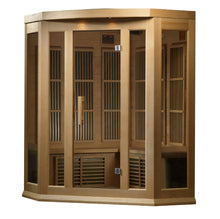 Load image into Gallery viewer, Golden Designs Maxxus 3-Person Low EMF FAR Infrared Corner Sauna (MX-K356-01)