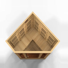 Load image into Gallery viewer, Golden Designs Maxxus 3-Person Low EMF FAR Infrared Corner Sauna (MX-K356-01)