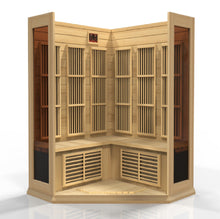 Load image into Gallery viewer, Golden Designs Maxxus 3-Person Low EMF FAR Infrared Corner Sauna (MX-K356-01)