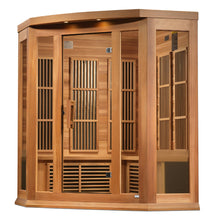 Load image into Gallery viewer, Golden Designs Maxxus "Avignon" 3-Person Corner Near Zero EMF FAR Infrared Sauna (MX-K356-01-ZF CED)