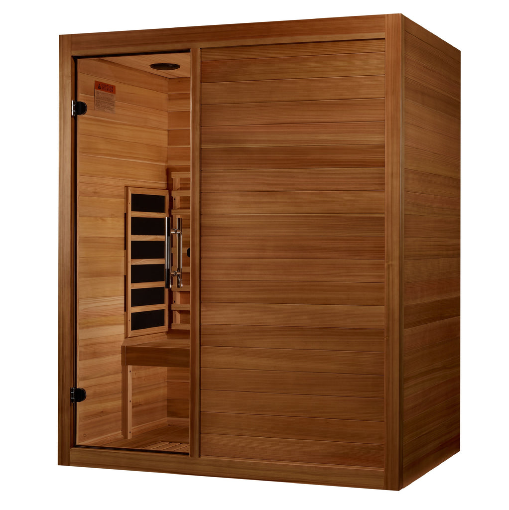 Golden Designs Maxxus "S-Line" 3-Person Full Spectrum IR Sauna (MX-S306-01-FS-PC)
