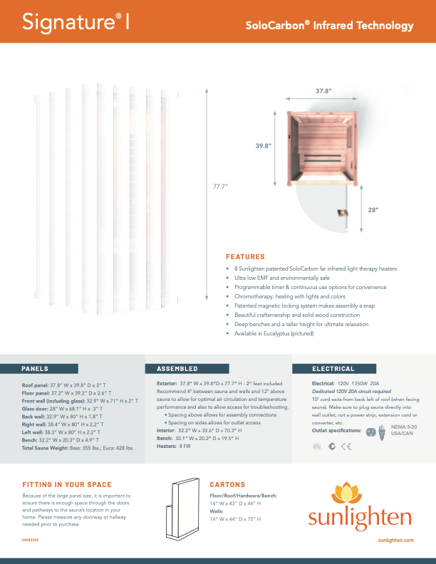 Sunlighten Signature I® Eucalyptus